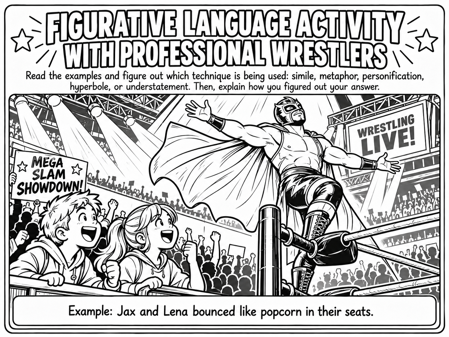 Figurative Language Activity | With Professional Wrestlers... preview